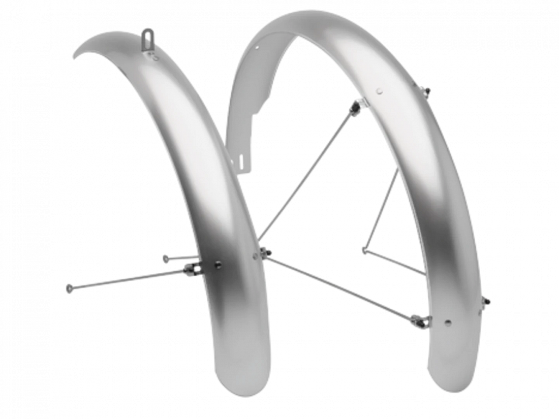 Крылья для велосипеда Electra Townie Balloon Plastic Fender Set Gloss Silver 26"