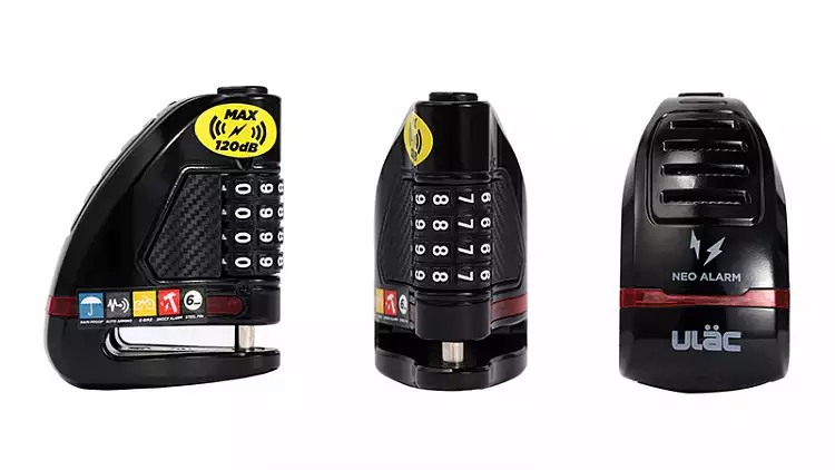 Велосипедный замок Ulac Air Alarm Combo Disc Lock Sky