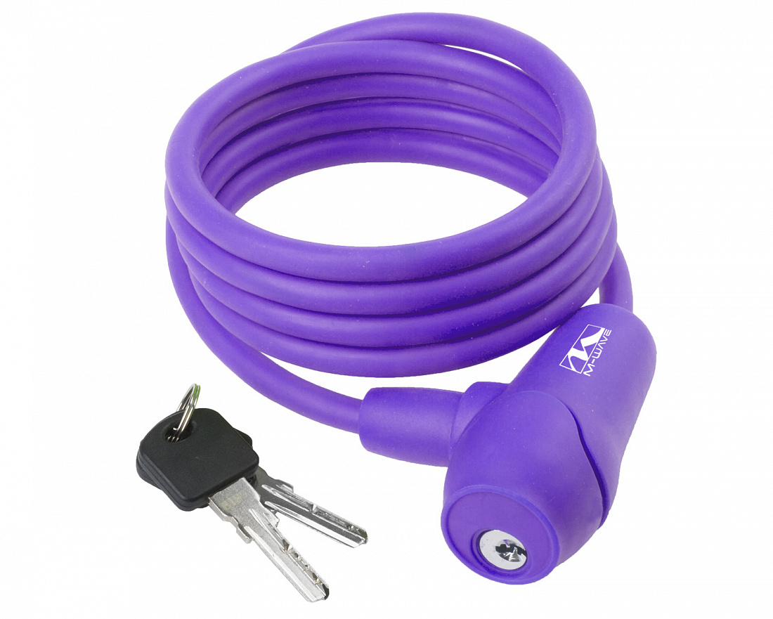 Велосипедный замок M-Wave Cable Lock Purple