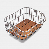 Корзина для велосипеда Brooks Peckham Low Basket Silver