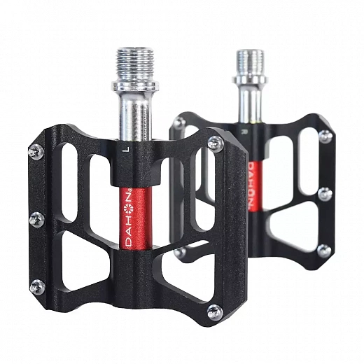 Педали для велосипеда Dahon Aluminum Platform Pedals Black/Red