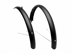 Крылья для велосипеда Electra Townie Original Aluminium Fender Set Matte Black 26"
