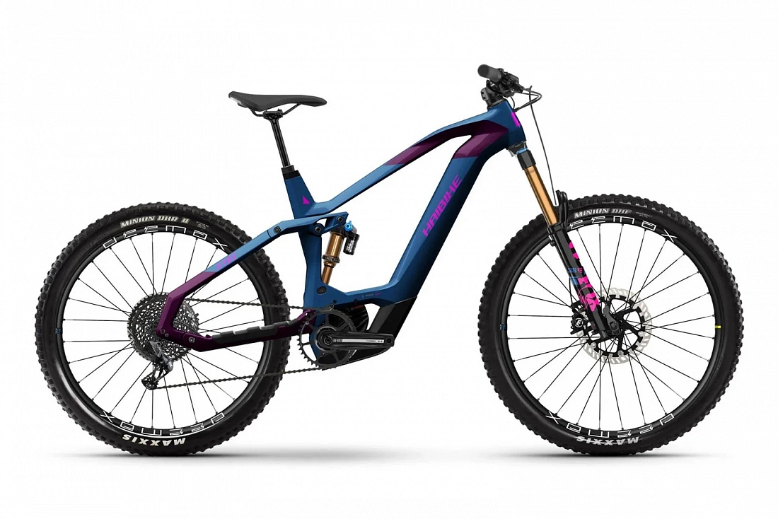 Электровелосипед Haibike Hybe 11 i750Wh Sram, GX Eagle AXS, 12g, blue/magenta/pink-gloss (L)
