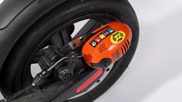 Велосипедный замок Ulac Air Alarm Disc Lock Orange