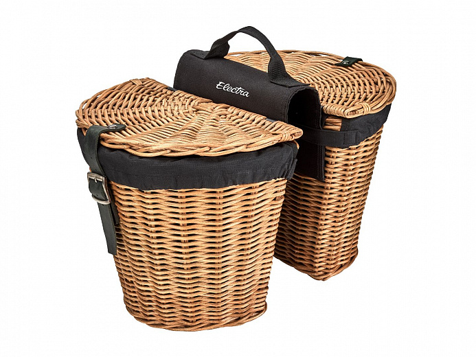 Корзина для велосипеда Electra Rattan Rear Panniers w/Liner Natural