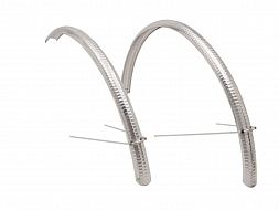 Крылья для велосипеда Electra Ticino Hammered Alloy Fender Set Polished Silver 700c