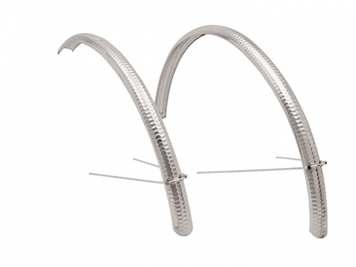 Крылья для велосипеда Electra Ticino Hammered Alloy Fender Set Polished Silver 700c