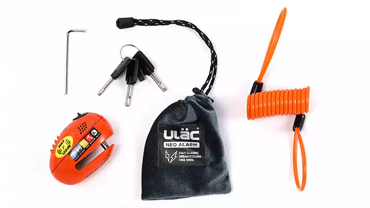 Велосипедный замок Ulac Air Alarm Disc Lock Orange