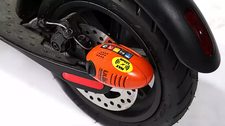 Велосипедный замок Ulac Air Alarm Disc Lock Orange