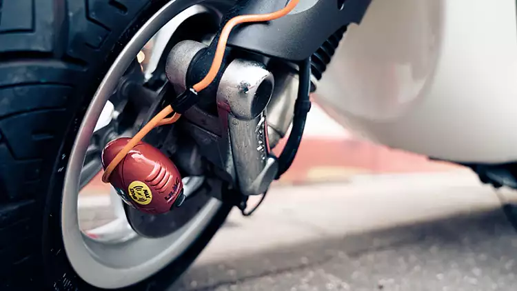 Велосипедный замок Ulac Air Alarm Disc Lock Orange